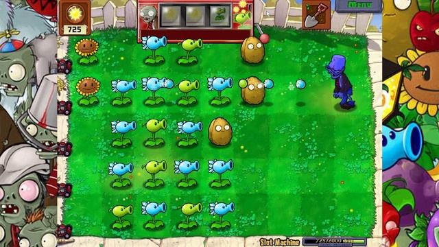 Plants vs. Zombies: Mini-games - Walkthrough Part 3 [Slot Machine] смотреть онлайн