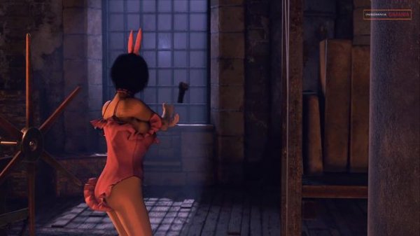 Fan Cam Playable Ada Wong Pink Easter Bunny Physics Ashley Dress Resident Evil 4 Remake MOD 1%