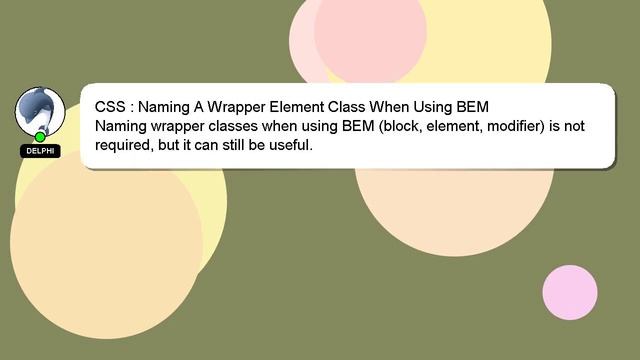 CSS : Naming A Wrapper Element Class When Using BEM смотреть онлайн