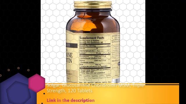 Solgar, Glucosamine Chondroitin MSM, Triple Strength, 120 Tablets