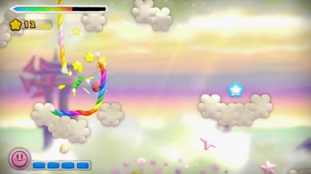 Kirby and the Rainbow Curse 100% Walkthrough Part 4 - World 4: Blue Sky Palace (All Treasure Chests смотреть онлайн