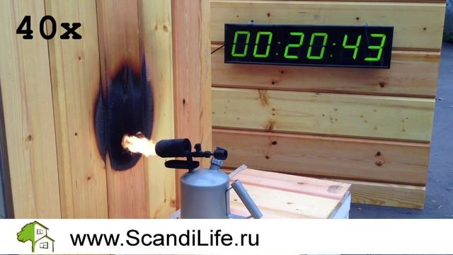 СИП панели - испытания 30 мин под паяльной лампой | 30 Min Fire Test Of SIP