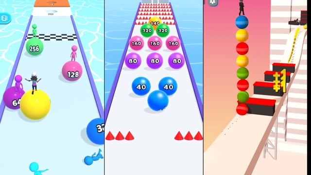 ball Runner 2048 /// Ball Merge 2056 /// Stack Rider GAMES смотреть онлайн