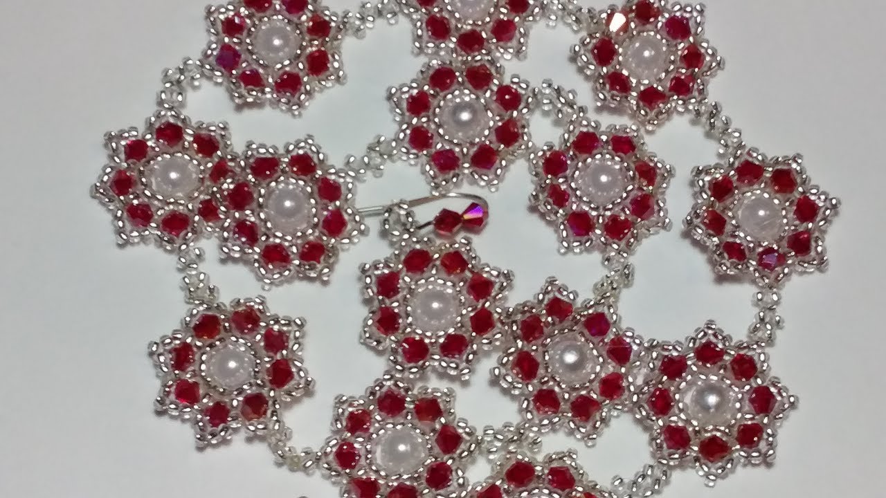 Бисероплетение. Мастер класс.Украшение из бисера.Ожерелье, браслет, сережки. 2 часть . Пошаговый МК. смотреть онлайн