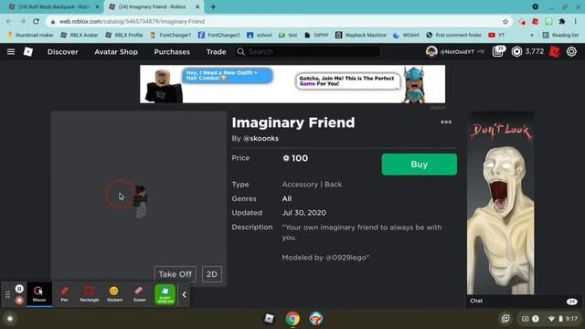 ROBLOX Buff Noob Backpack & Imaginary Friend! смотреть онлайн