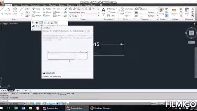 Modify tool bar || set to by layer || change space || lengthen || Autocad || Sinhala смотреть онлайн