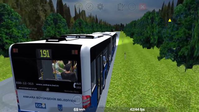 Proton Bus Simulator Urbano. Карта: Podmiejska. Автобус: Mercedes_Conecto_CNG_Ego. Маршрут:Nº191.