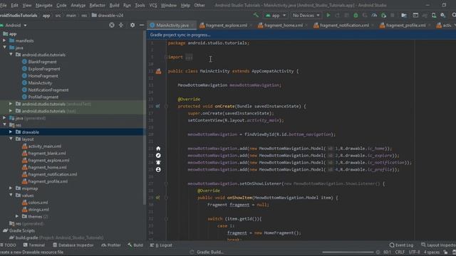 Bottom Navigation View in Android | Bottom Navigation View with Fragments | Android Tutorials смотреть онлайн