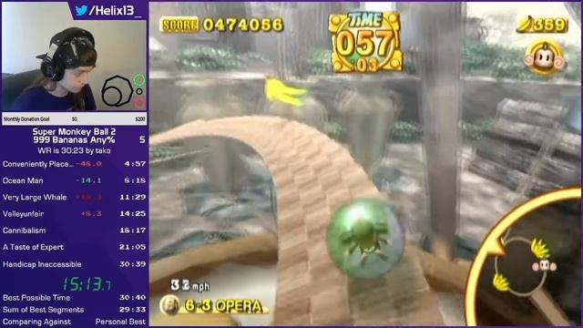 [WR] Super Monkey Ball 2 - 999 Bananas Any% in 30:10 смотреть онлайн