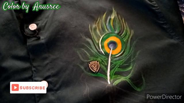 Fabric Painting/ Peacock Feather fabric painting/ Shirt Painting/ Fabric painting on shirt T-shirt смотреть онлайн