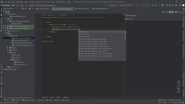 5. How to customize button layout in Android Studio? | How to develop Android App from scratch? смотреть онлайн