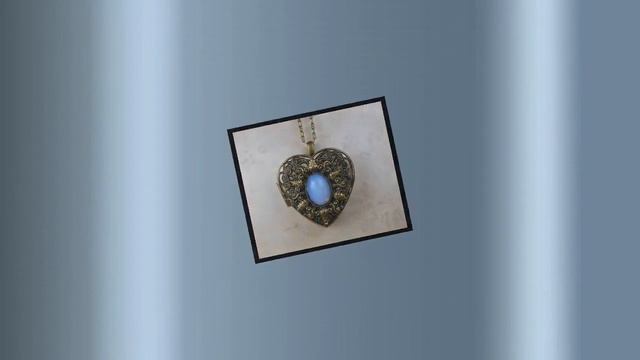 White Opal Quartz Music Box Locket Heart Shaped смотреть онлайн