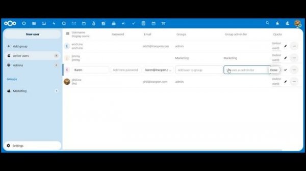 NextCloud: Adding and Removing Users