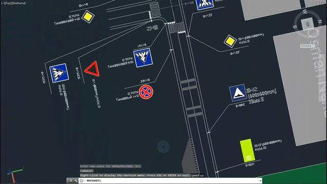 Traffic signs & road | AutoCAD 2018 | road design смотреть онлайн