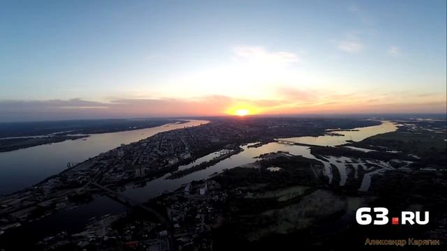 Самарский рассвет с высоты 1000 м смотреть онлайн