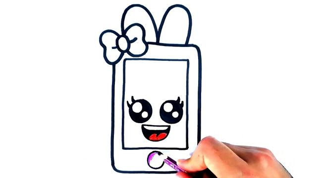 HOW TO DRAW A CELL PHONE EASY STEP BY STEP смотреть онлайн