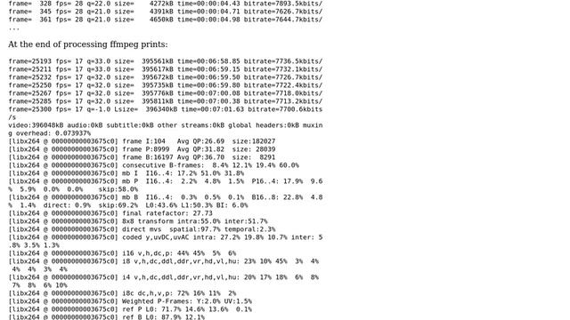 FFMPEG encoding settings for 1080/60fps/h264 - framedrops смотреть онлайн