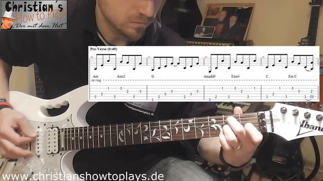 How to Play Metallica THE DAY THAT NEVER COMES [Cleanriff] Tab Chords Tutorial Lesson [HD] Deutsch смотреть онлайн