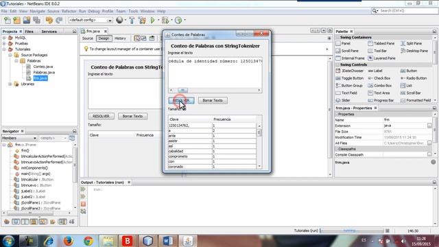 Contar palabras en Java con StringTokenizer смотреть онлайн