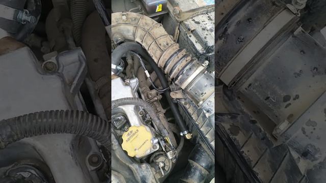 Картерные газы через воздушный фильтр, Калина2, двигатель 127. смотреть онлайн