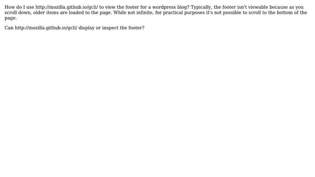 How to inspect the footer of a website with Firefox GCLI plugin? смотреть онлайн