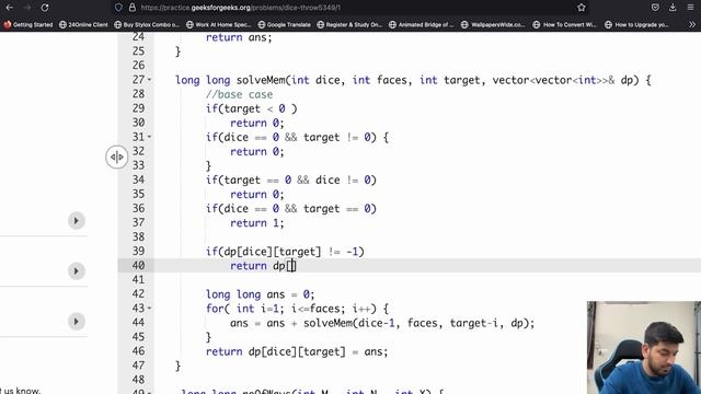 Lecture 122: Number of Dice Rolls with Target Sum || DP Series смотреть онлайн