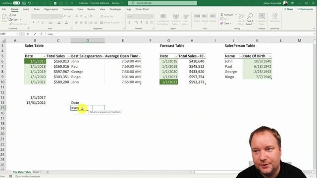 What is a Date Table and how to create one in Excel - The Date Table (Calendar) Series - Part 1 смотреть онлайн