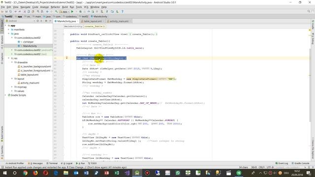 Android : Fill a Table at Runtime смотреть онлайн