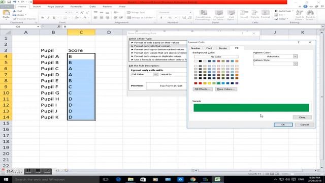 CONDITIONAL FORMATTING IN MICROSOFT EXCEL 2010 (HELP GUIDE) - ECDL, BTEC, GCSE, KS3, KS4 - HD смотреть онлайн
