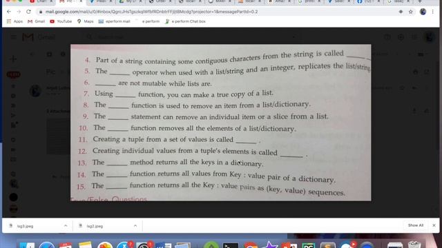 Lesson#7, Fill in the Blanks and True False for Chapter 2 Python Revision Tour 2 XII CBSE Board 202 смотреть онлайн