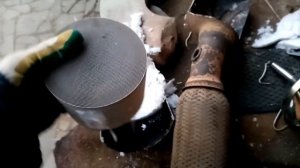 Удаление каталитического нейтрализатора выхлопных газов на Форд Фокус 2 1,6  состояние после 217т.к
