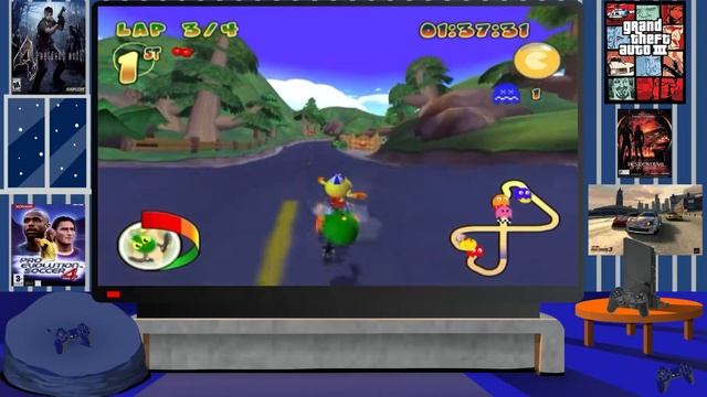 Pac man World Rally PS2 Review - PS2 Arcade Racing Game смотреть онлайн