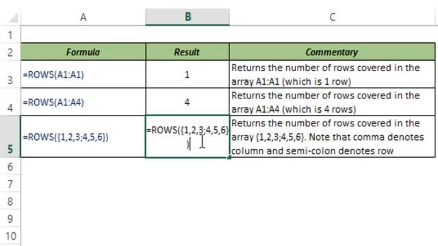 ROWS Formula in Excel смотреть онлайн