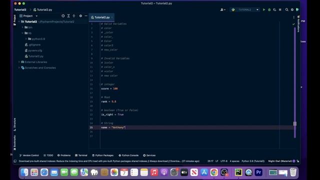 What are Variables in Python - Tutorial #2 | Python for Absolute Beginners смотреть онлайн