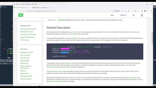 How To Create Widget Motion Animation With QPropertyAnimation | PyQt5 Tutorial смотреть онлайн