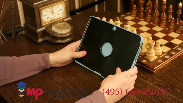 Чехол для Samsung Galaxy Tab 3 10.1 GT-P5200/P5210 поворотный голубой кожаный смотреть онлайн
