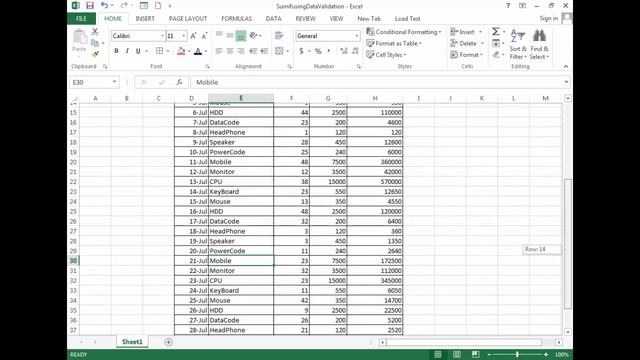 SumIF Data Validation List Criteria смотреть онлайн