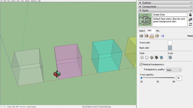 SketchUp X Ray Opacity Settings смотреть онлайн