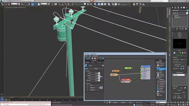 TUTORIAL: Creating power/telegraph lines using RailClone and 3ds Max (beginner) смотреть онлайн