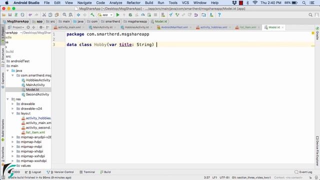 Android Model Class using Data Class of Kotlin. Android Kotlin Tutorial #3.3 смотреть онлайн