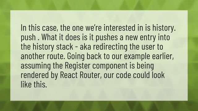 What is history PUSH IN react? смотреть онлайн