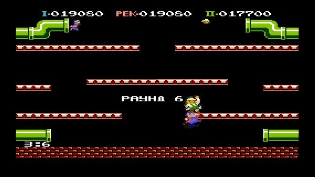 Mario Bros. (братья Марио) прохождение вдвоем rus(NES, Famicom, Dendy) смотреть онлайн