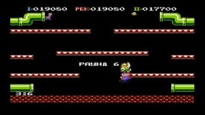 Mario Bros. (братья Марио) прохождение вдвоем rus(NES, Famicom, Dendy)