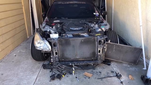 G35 to G37 front end conversion ( 37 radiator support on!) смотреть онлайн