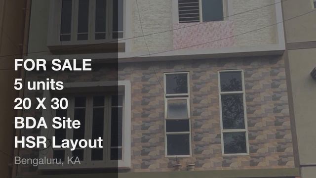 RENTAL INCOME PROPERTY For SALE In HSR Layout Bangalore (HSR 8)