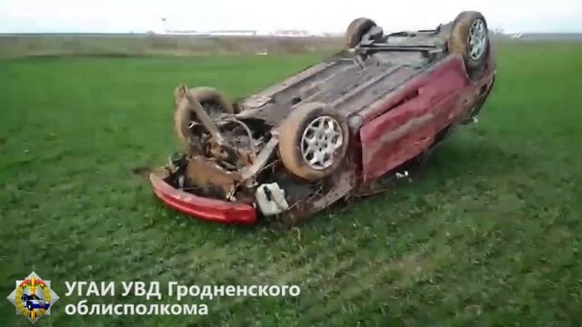 Скоростное опрокидывание на М-6 | Гродно смотреть онлайн