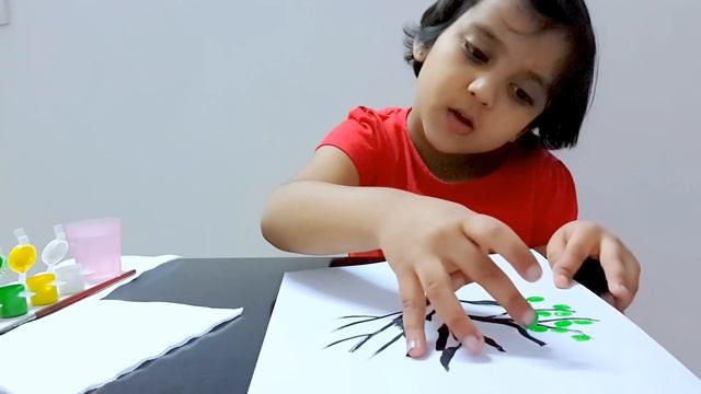 Finger painting for Kids and adults, Finger painting - Thumb Painting Tutorial for everyone. смотреть онлайн