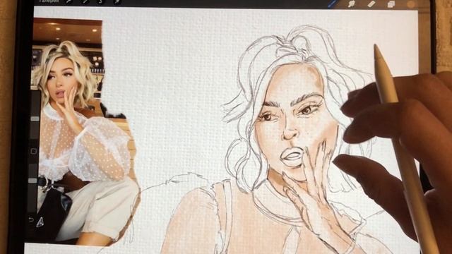 Рисую в программа procreate на iPad pro. Полное видео. смотреть онлайн