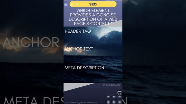 SEO - Which element provides a concise description of a web page's content? #seo #smallbusiness смотреть онлайн