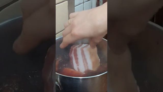 Этот рецепт побил все рецепты! Вкусная грудинка? #сало #набутерброд #грудинка #вкусно #вместоколбас